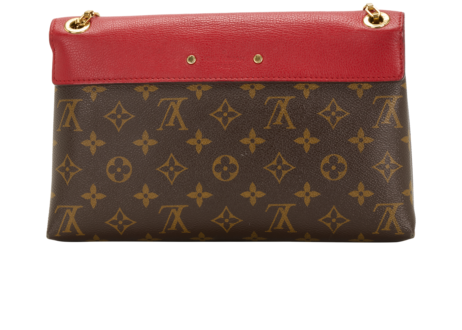 Pallas Crossbody, &pound;595, Handbags, Red, Canvas/Leather, Back view